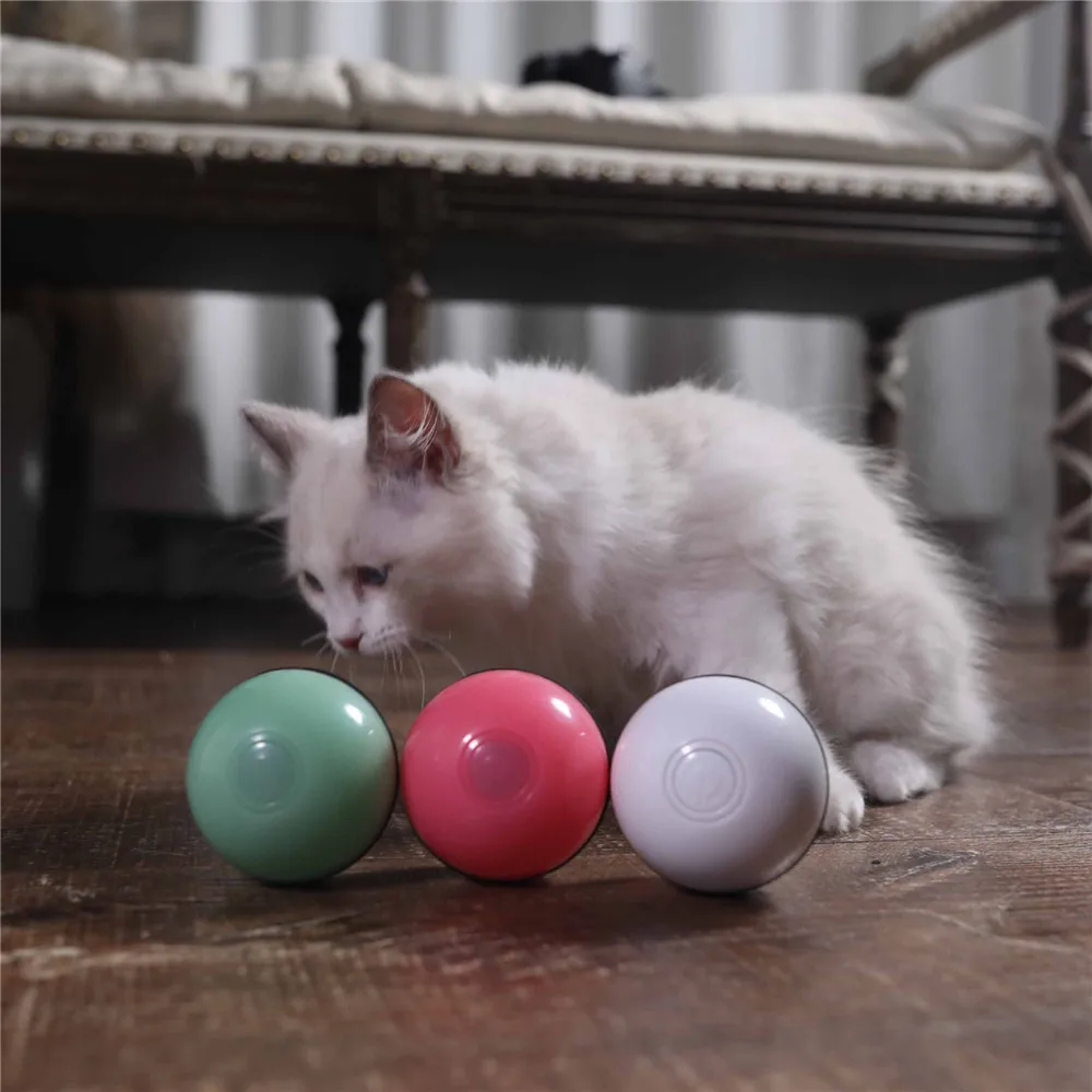 Автоматическая usb зарядка кошка тизер светодиодный питомец движение мяч игрушка