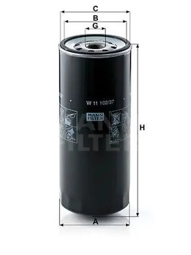 Oil filter H261 D108 d93/103 \ Scania P R/124.P 114 96 MANN | Автомобили и мотоциклы