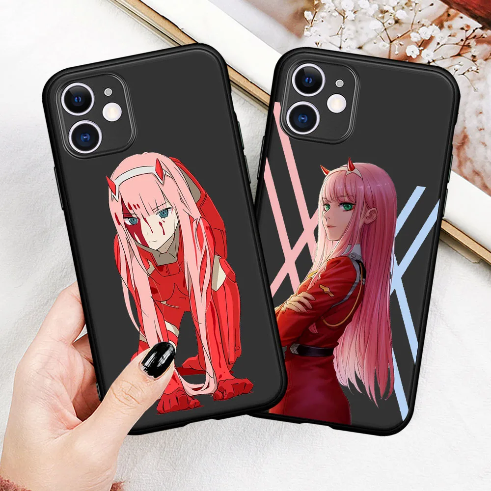 

Cute Anime Zero Two Darling in the FranXX TPU Phone Case Cover For iPhone 11 12 Pro Max 8 7 6 6S Plus XR X XS Max 5 5S SE Coque