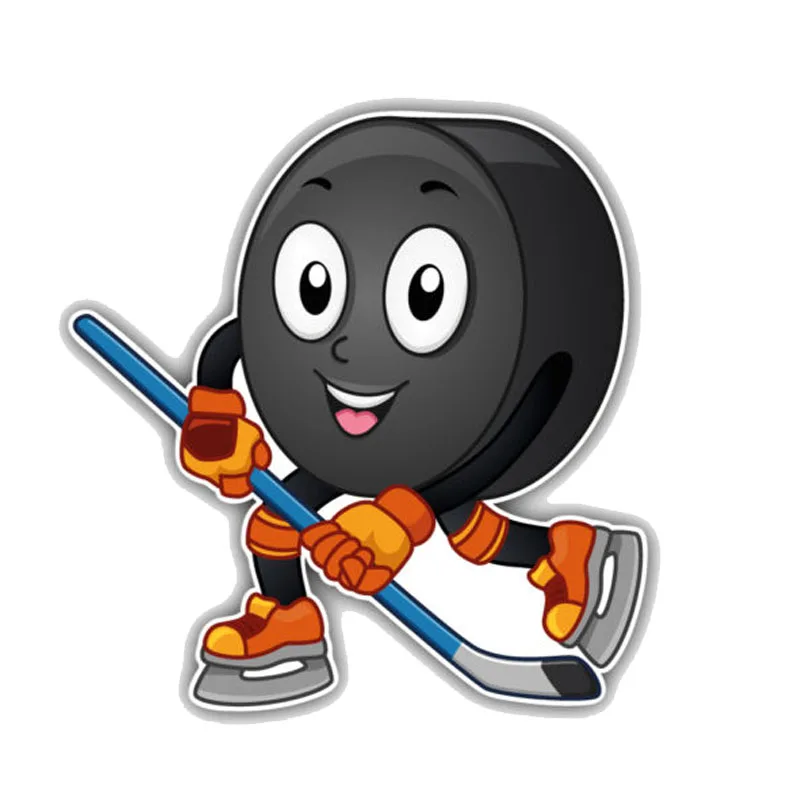 

Creative Cute Ice Hockey Smiley Face Color Car Stickers Pvc Personality Fun Body Window Exquisite Waterproof Decal Decoration