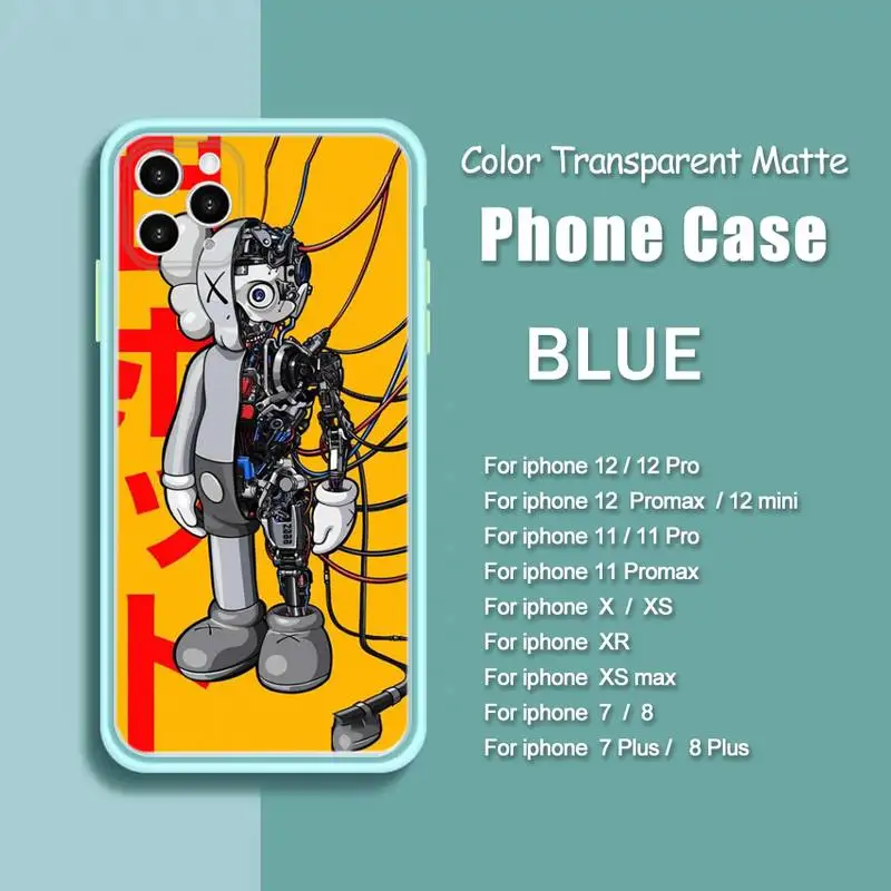 

Trendy Brand kaw Boys Phone Case For iPhone 12 Mini 11 Pro Max X XR XS Max 7 8 Plus Soft Bumper Transparent Matte PC Back Cover