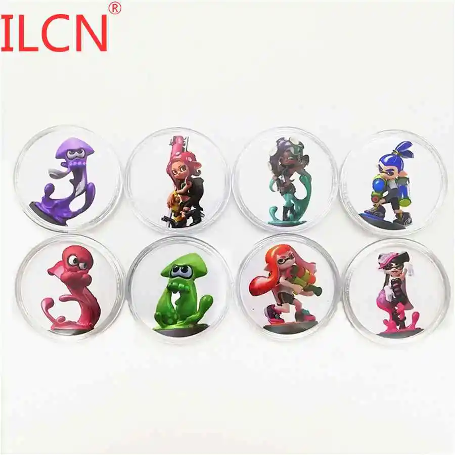 

New Data Setting Full Set Printed Splatoon 2 NFC Game Card 16pcs Sticker Collection Coin NTAG215 Tag For NS Switch 3DS
