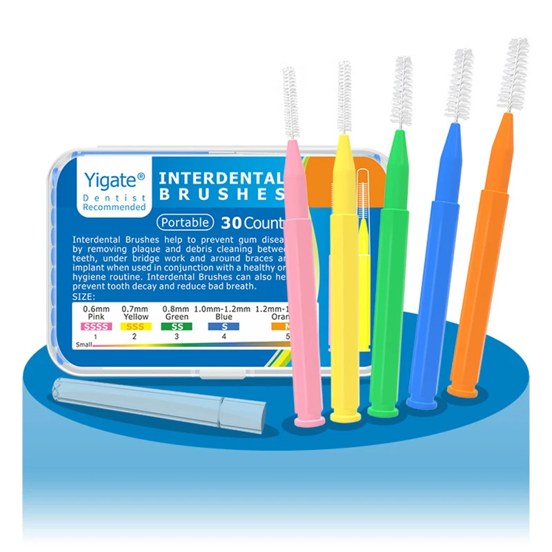 

30Pcs/Set I Shaped Interdental Brush For Adults Floss Orthodontic Dental Teeth Cleaners Toothpick Oral Care Tools Plastic Handle