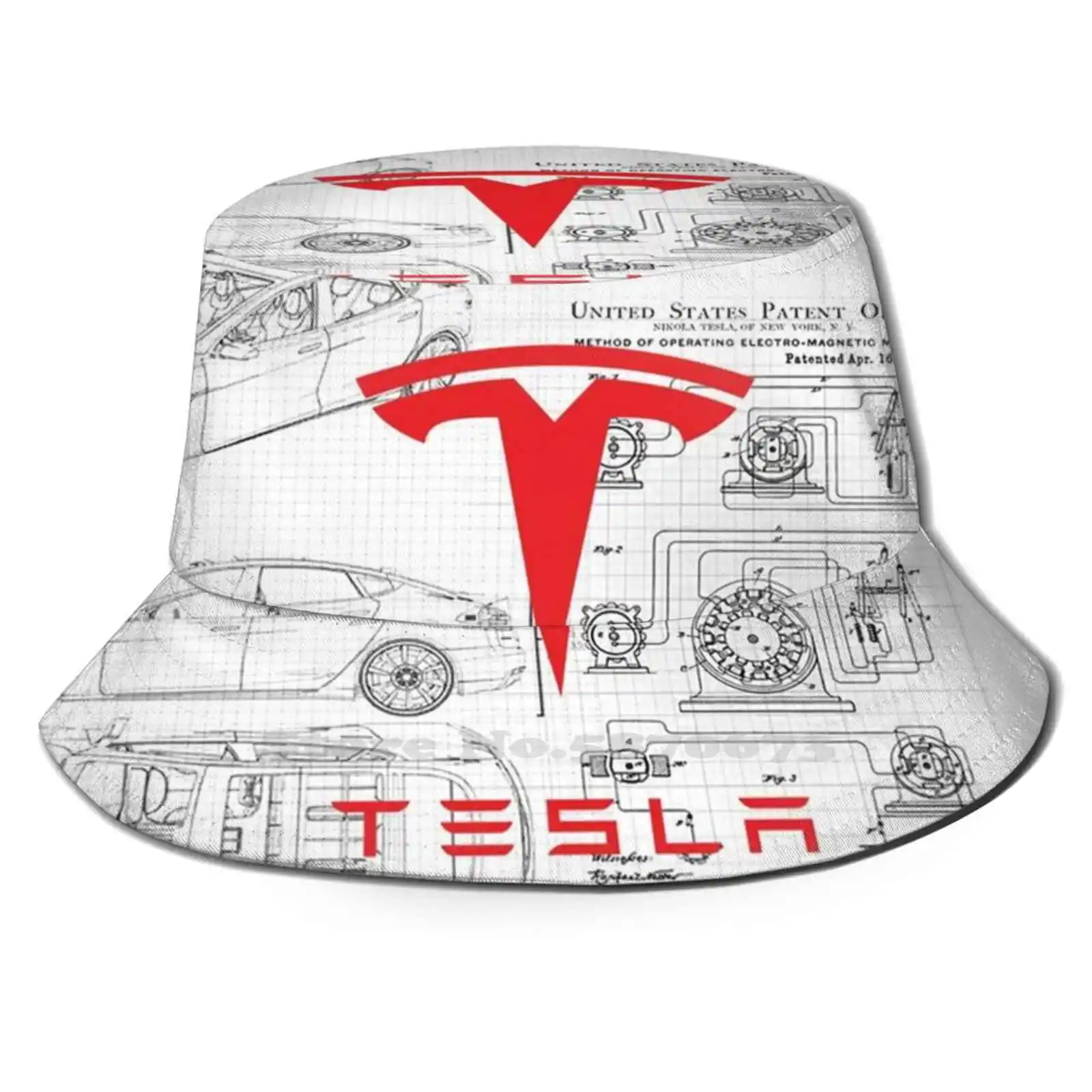 

Дизайнерская уличная шляпа Никола Тесла Моторс с лучистой солнечной энергией плоская