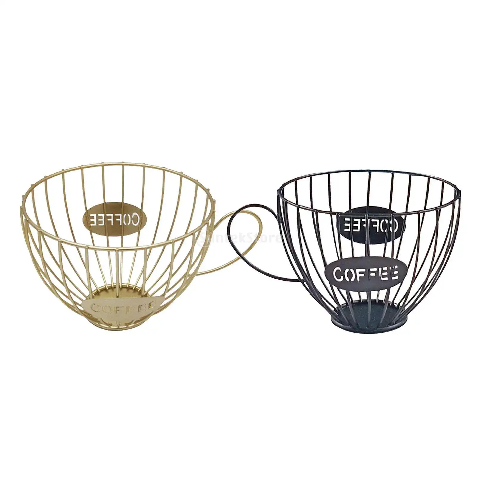 

Espresso Coffee Pod Holder Iron Keeper Storage Cup,Capsule Coffee K Cup Basket Organizer Container