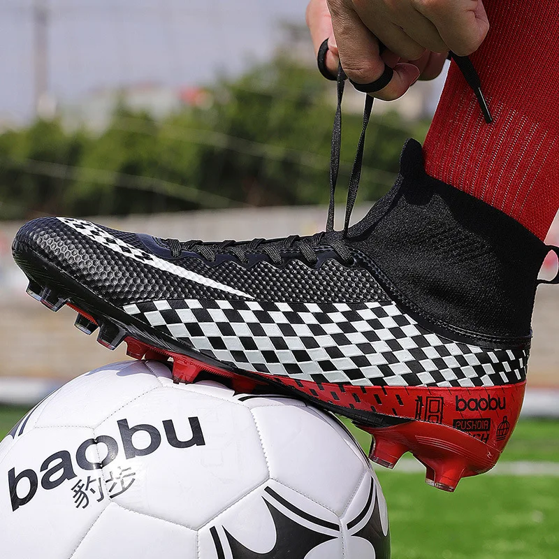 

2021 High Gang Shoes Boy Child Sneakers Soccer Society Indoor Women Professional Field Cleats Turf Sport Training Outdoor Kids