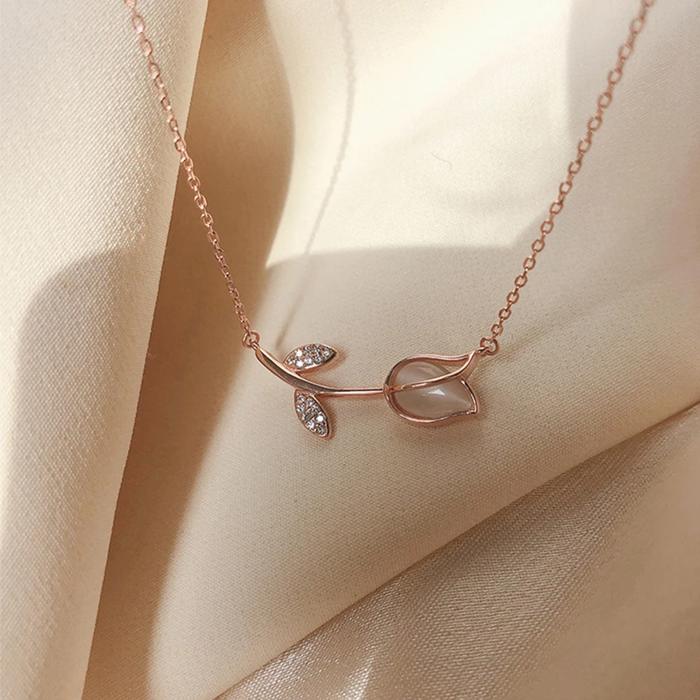 В Корейском стиле с цветком из опала цепочка кулоном браслеты подвесками