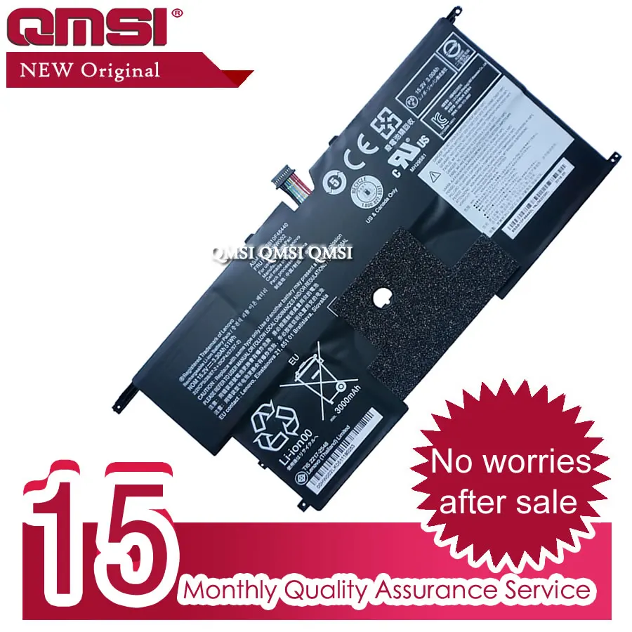 QMSI 15 2 V 50wh 3295mAh Оригинал 00HW003 00HW002 SB10F46441 SB10F46440 батарея для Lenovo ThinkPad X1 Carbon Gen3 2015