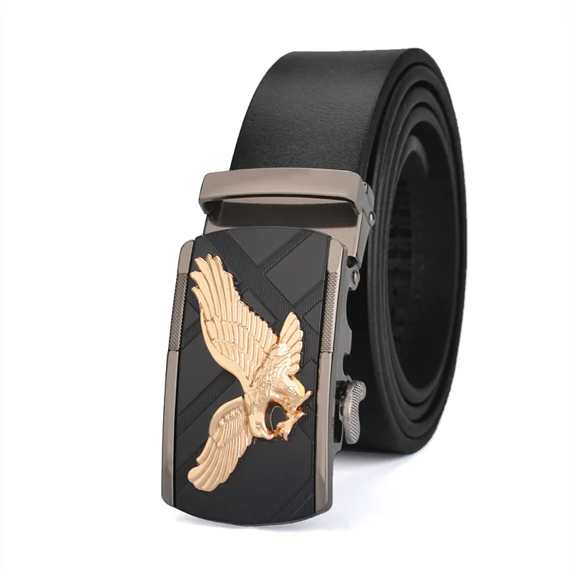 

New Men's Belt Eagle Automatic Buckle Pure Cowhide Belt Durable Eagle Leather Retro Wind Belt Designer Belt Men