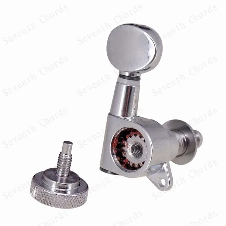ein set von 6 pcs gesperrt string tuning pegs tuner mechaniken für akustische elektrische gitarre mit oval konkaven taste free global shipping