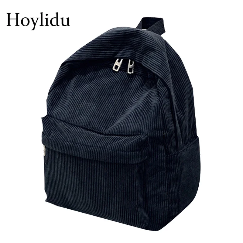 Винтажный женский рюкзак Мягкие вельветовые рюкзаки школьные сумки для девочек