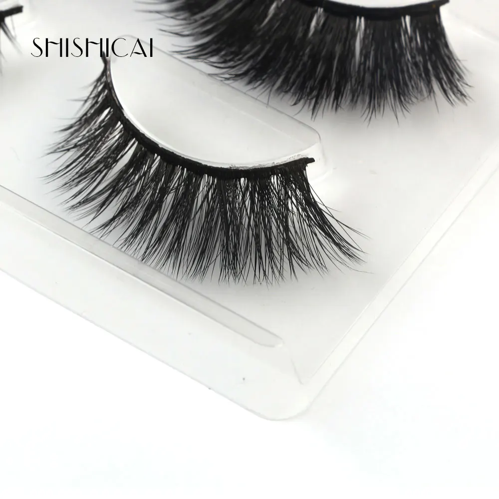 2 пар/упак. Поддельные ресницы норковые длинные накладные для макияжа