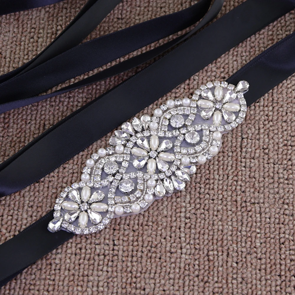 

TRiXY S76 Silver Bridal Sashes Belts Rhinestone Belts for Ladies New Design Bridal Belt Vintagel Belts for Wedding Dresses Belt