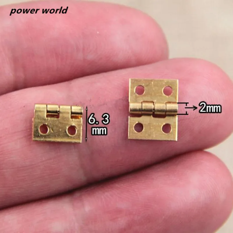 20 шт. мини микро дверные петли для шкафа Подарочная коробка фурнитура Железная