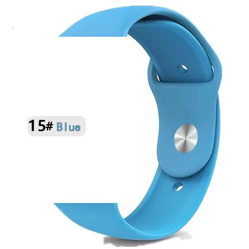 blue 15-1 Ремешок для apple watch 5 4 ремешок apple watch 44 мм 40 мм iwatch 3 2 1 ремешок 42 мм 38 мм для хорошего клиента - Цвет ремешка: blue 15-1