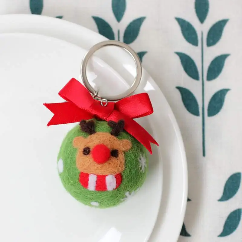 Рождественский брелок ручной работы материал из шерстяного войлока DIY посылка