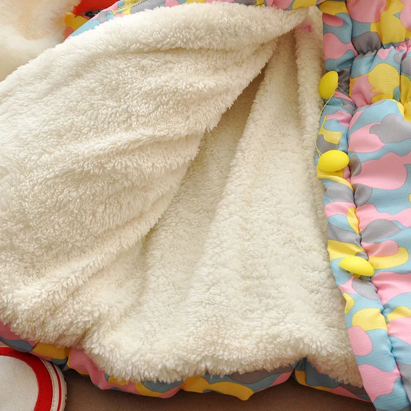 1 шт. зимняя одежда детская верхняя европейские платья длинное теплое пальто для