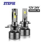 ZTZPIE 12V 24V 6000K 110W 20000LM 9005 HB3 H1 H4 Turbo светодиодный головной светильник 9012 H7 H11 9006 HB4 светодиодные лампы Супер яркий 3570 автомобильный светильник