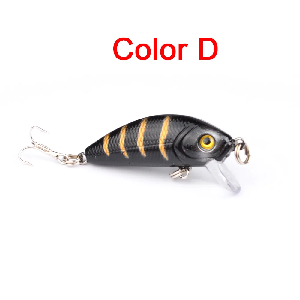 Color D Маленькая приманка для рыбной ловли Minnow, 50 мм, 3,9 г, верхняя жесткая приманка, японская приманка, воблеры для рыбной ловли, искусственная приманка-рыба, мини-приманки - Цвет: Color D