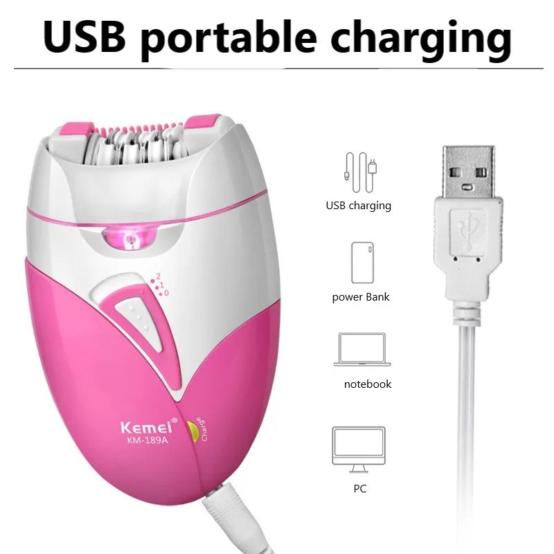 Электрический эпилятор с USB-зарядкой бритва лезвиями из нержавеющей стали