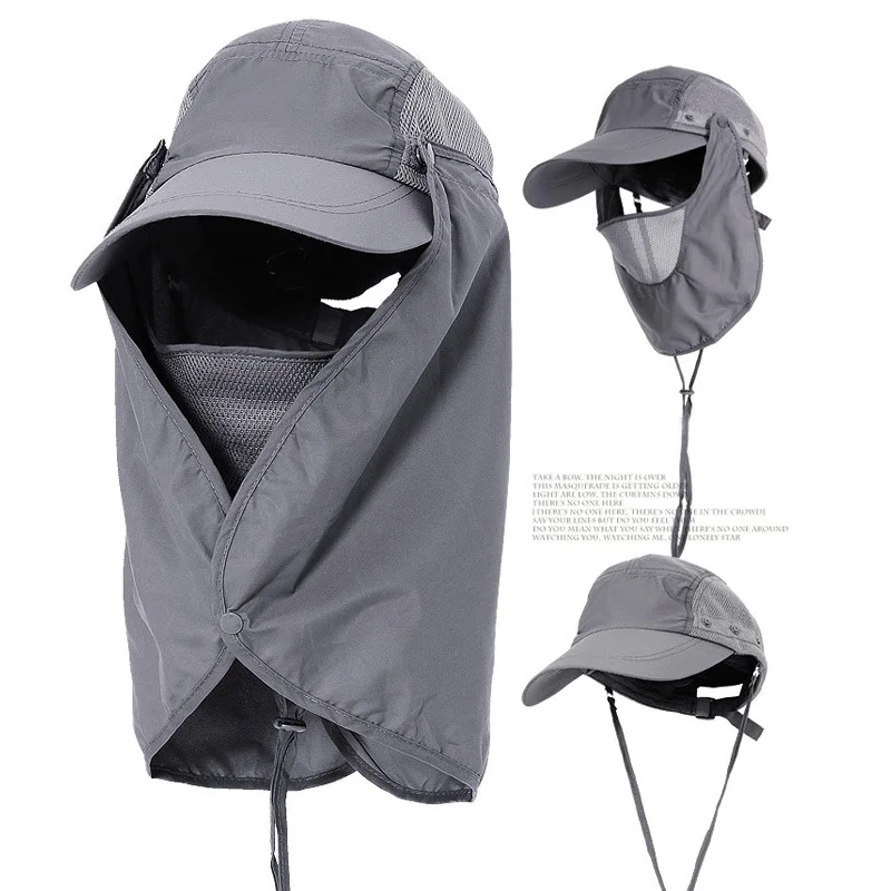 

Outdoor Sunshade Sun Hat Detachable Anti-Uv Breathable Fishing Windproof Mountain Climbing Jungle Anti-Mosquito