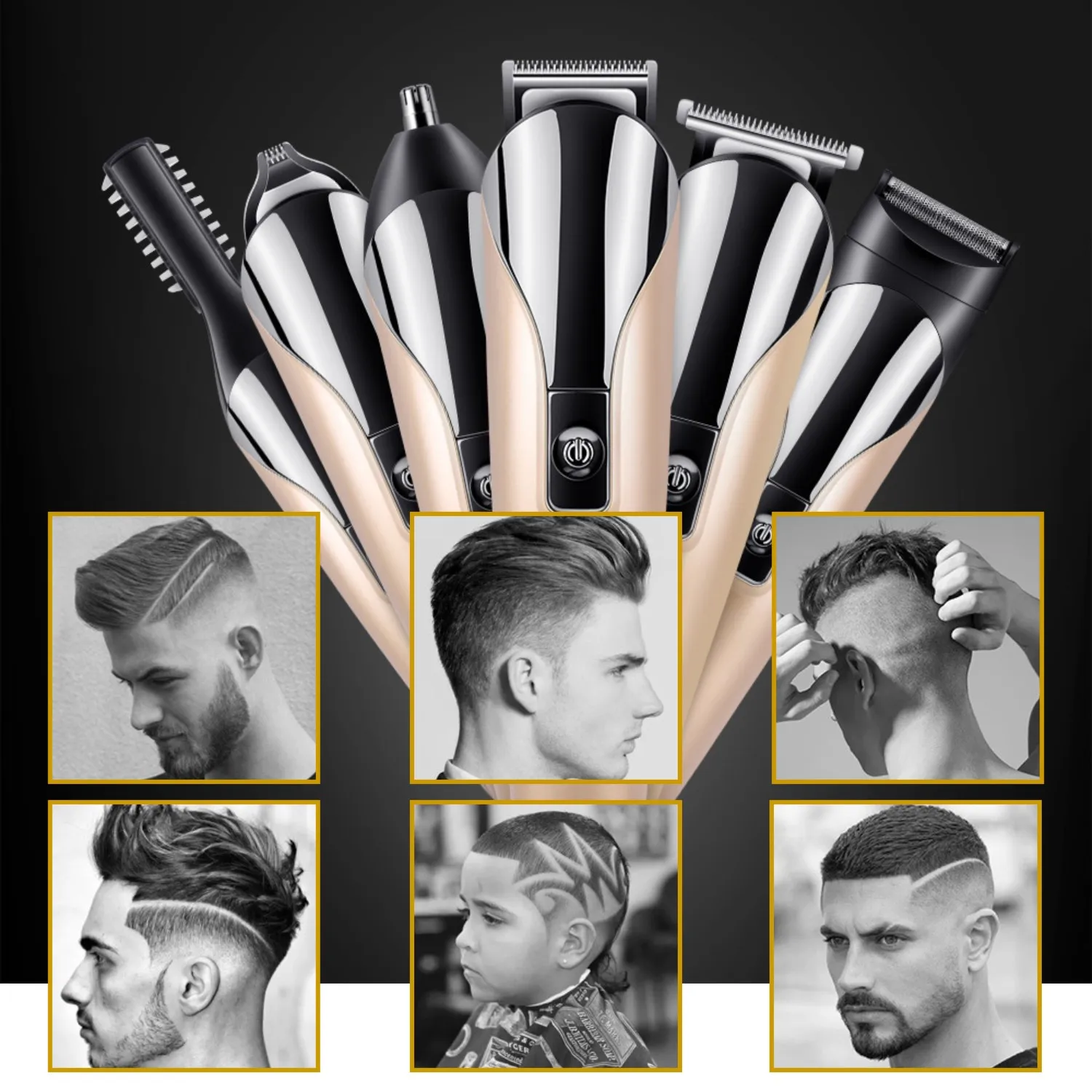 Kemei электрическая машинка для стрижки волос мини триммер бороды Парикмахерская