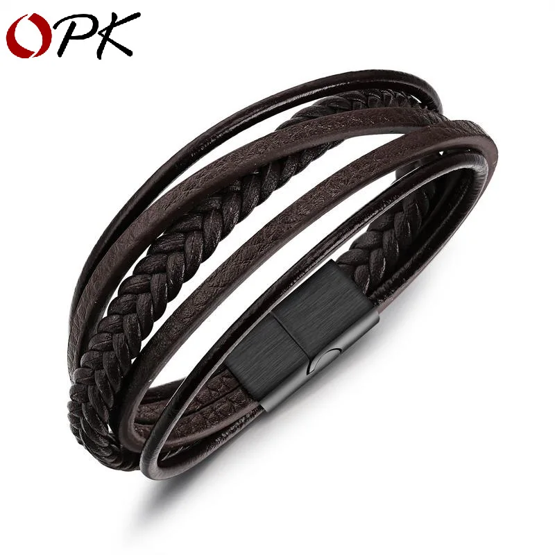 

Hand-woven multilayer men's leather bracelet creative folk bracelet charm bracelet