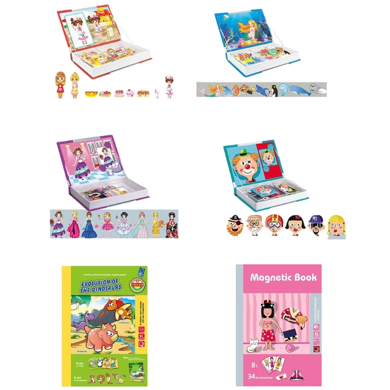 

Kids Magnetic Jigsaw Portable Game Educational Toys Matching Shape K1KC