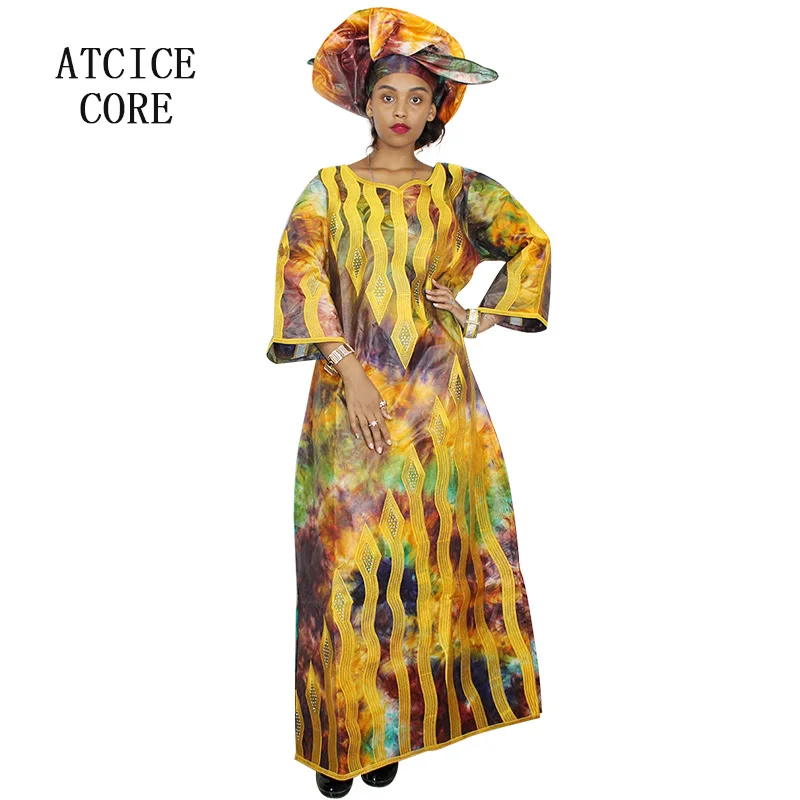 Африканский базин богатая вышивка Дашики африканская одежда 100% хлопок