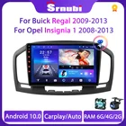 Автомагнитола Srnubi 2 Din для Buick Regal 2009-2013, автомобильное радио, мультимедийный видеоплеер, GPS-навигатор, головное устройство 2 Din Carplay, DVD