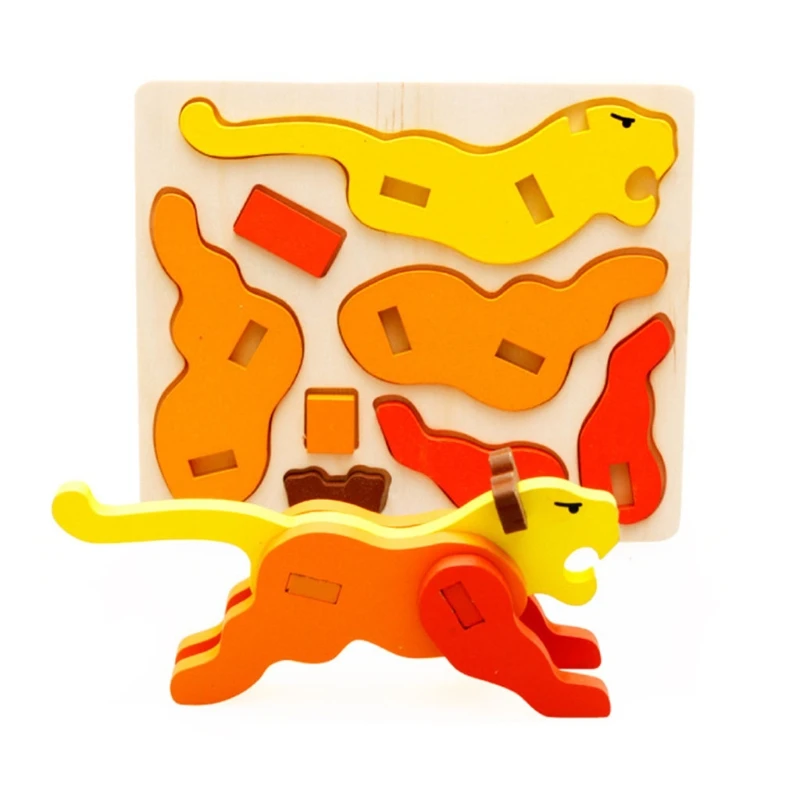 

3D Puzzles Models 3D Puzzles Animal 3D Wooden Three-Dimensional Puzzle Children'S Intelligence Diy Puzzle Board Wooden