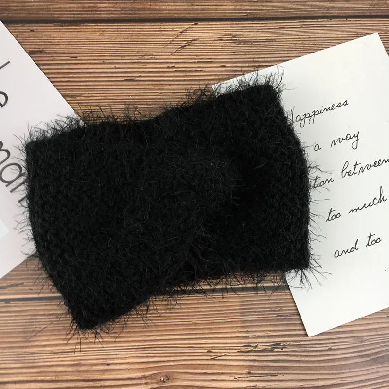 Детская повязка на голову шерстяные вязаные повязки для женщин Зимняя девочек