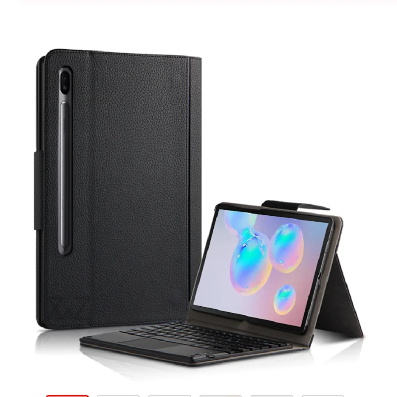 Bluetooth клавиатура из искусственной кожи чехол подставка для samsung Galaxy Tab S6 SM T860 T865 10 5