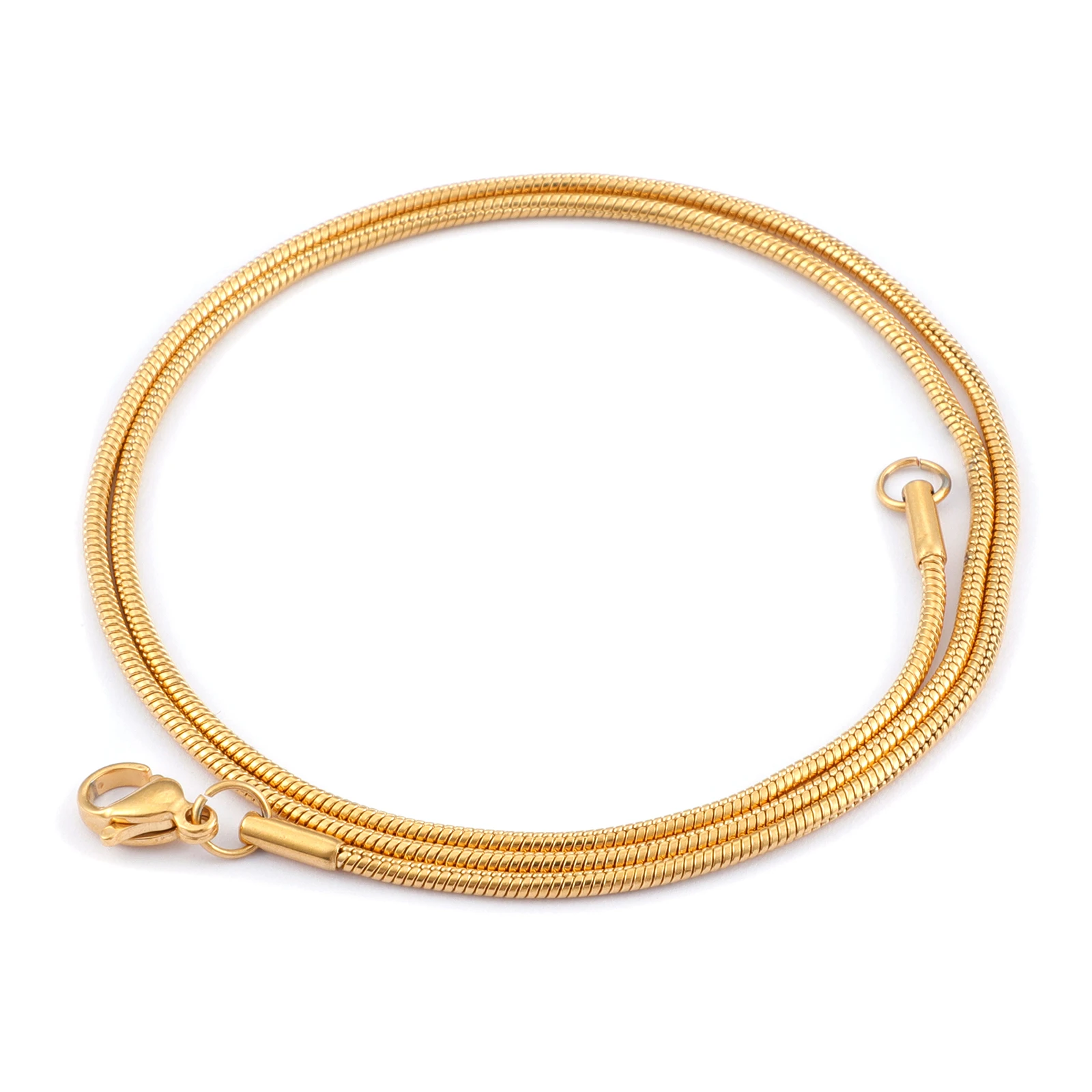 

Trendy Snake Chain With Pendant Stainless Steel Necklace Gold Black Chokers Accessories Men's Gift Jewelry Multi Size