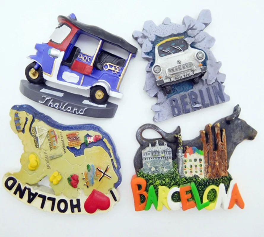 Мультяшный туристический магнит на холодильник сувенир Тайланд сафлор дома мила