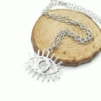 fashion tibetan silver evil eye necklace pendant gift