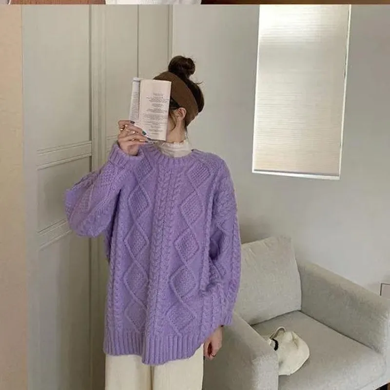 Женский трикотажный свитер INBOX повседневный теплый минималистичный пуловер с