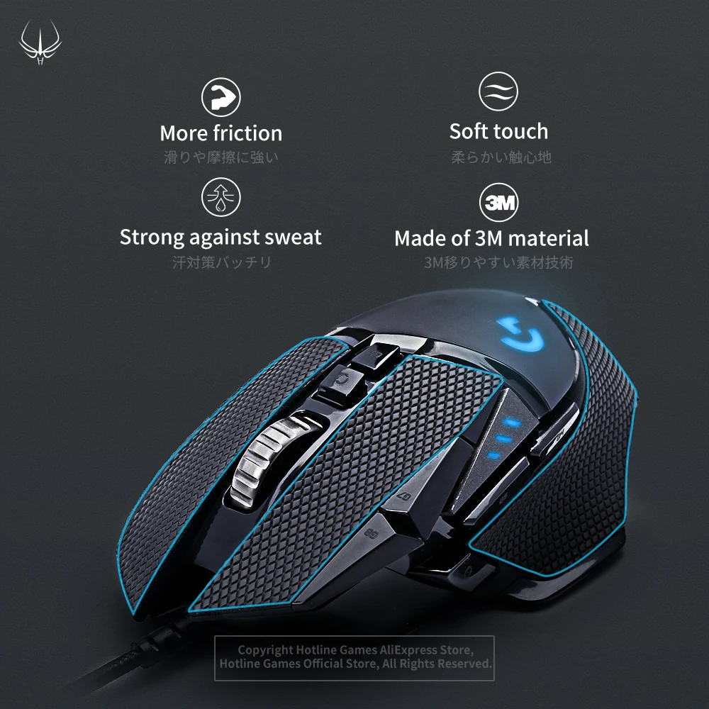 Grip Upgrade Hotline Games 2.0 Plus DIY Version Anti Slip Grip Tape for Gaming Mouse,Sweat Resistant,Easy to Apply,Professional Mice Upgrade Kit 