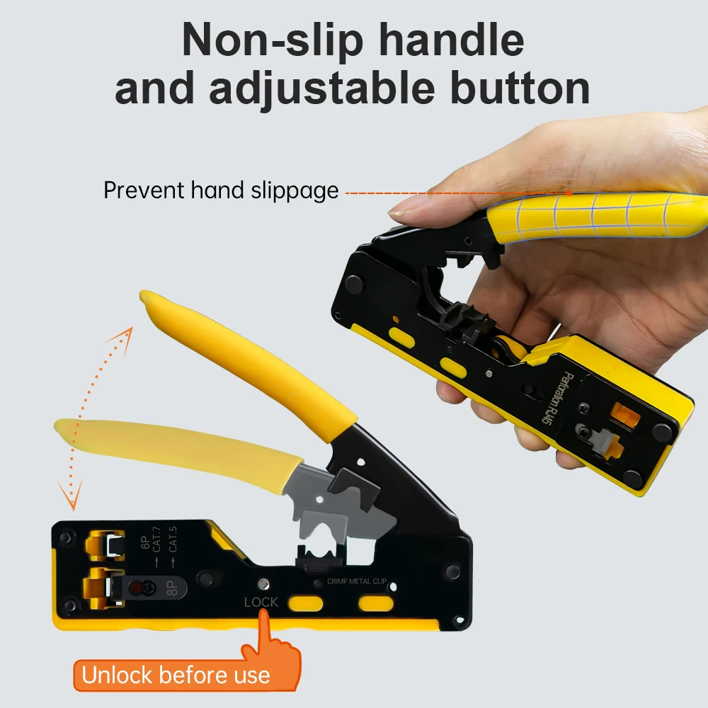 Обжимной инструмент AMPCOM RJ45 для стандартных и концевых разъемов RJ45/RJ11 Cat7/6a/6/5e/5 |