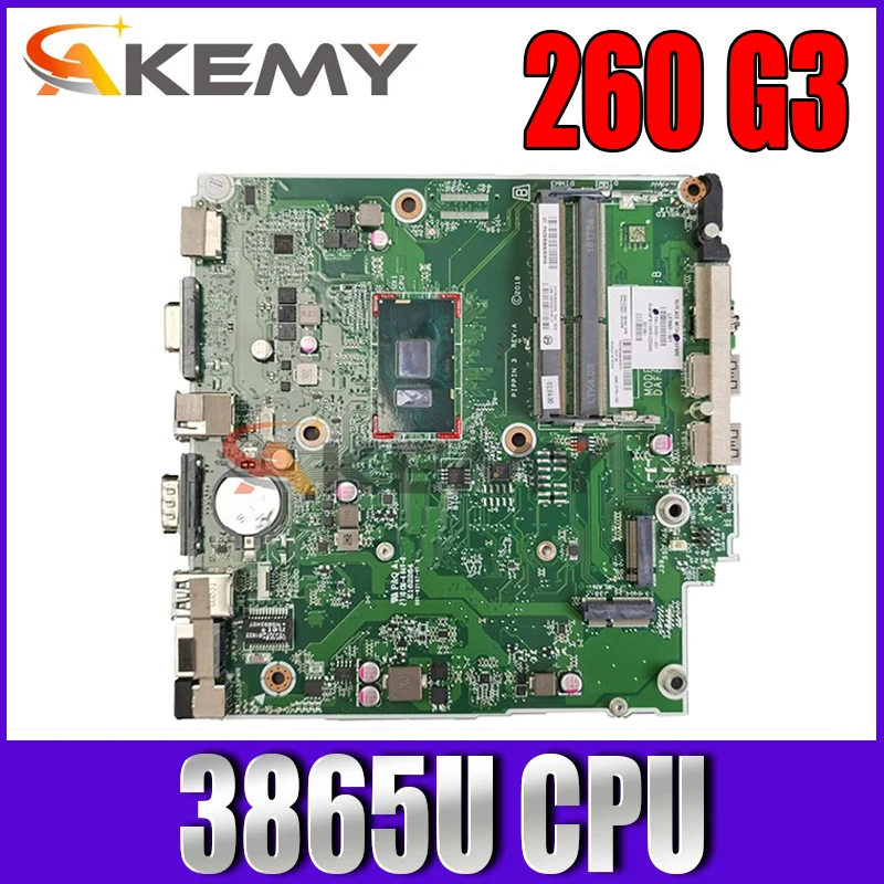 

Для HP 260 G3 DM настольная материнская плата DAF80AMB6B0 L37693-001 L37693-601 с процессором Celeron 3865U DDR4 100% протестирована Быстрая доставка