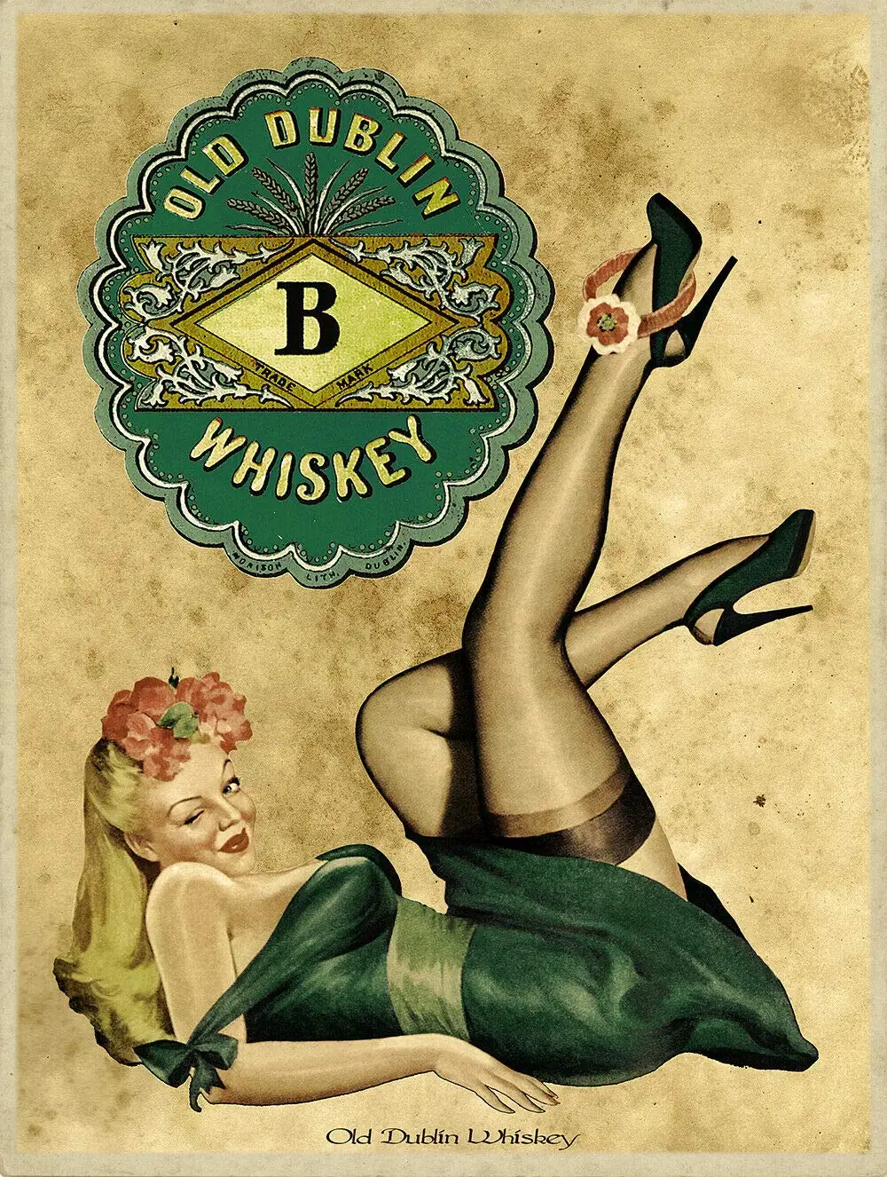 

Old Dublin Irish Whiskey Vintage Retro Metal Tin Sign 8x12 Inch Wall Decor Kitchen Garage Restaurant Hotel Decor Gift New Home D