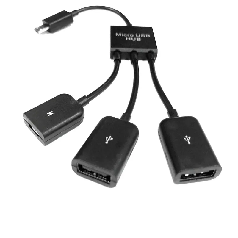 3 в 1 Мужской и Женский двойной хост USB кабель для зарядки OTG концентратор адаптер