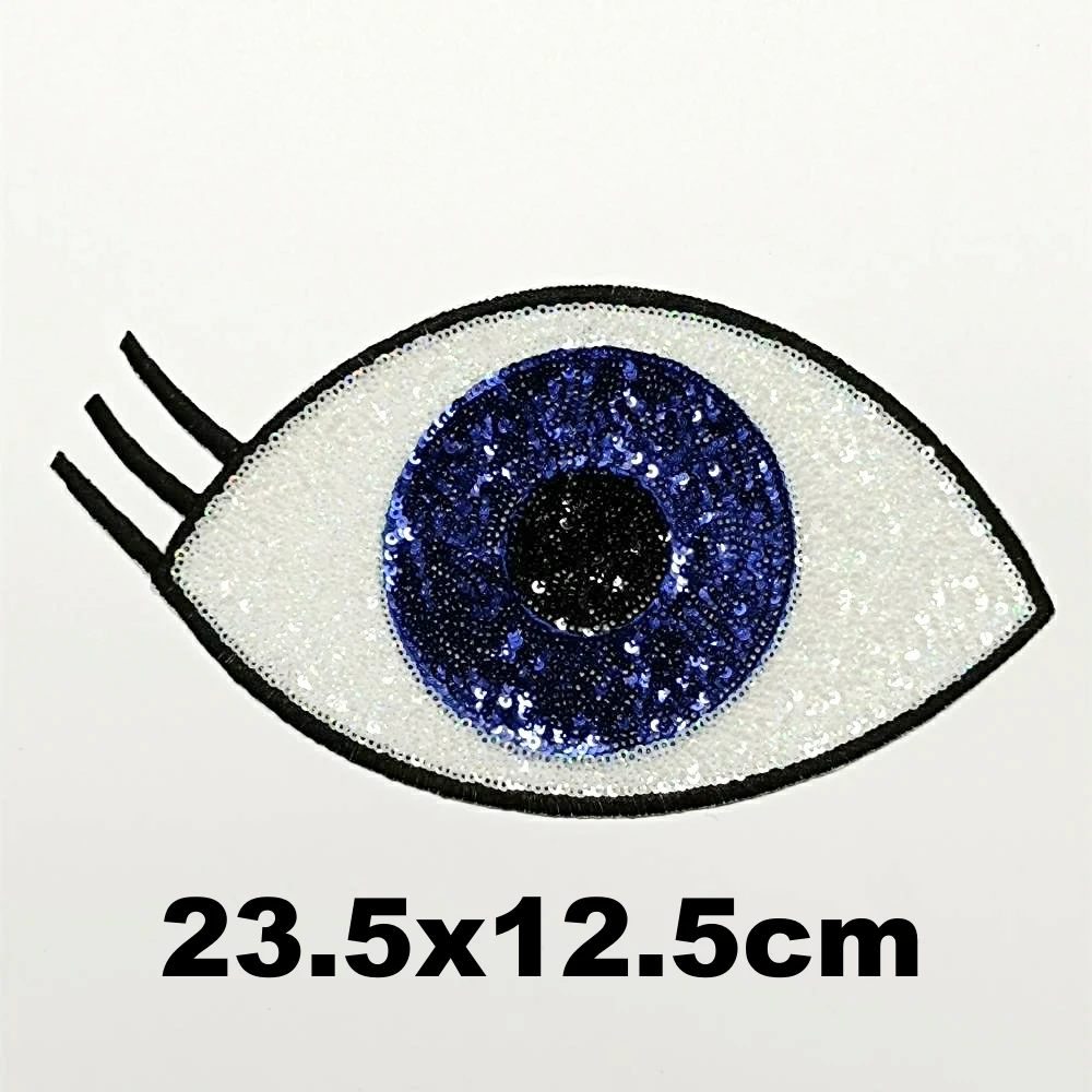 

Design large embroidery big eyes animal cartoon patches for clothing HE-3232