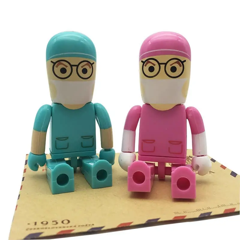 Больница мультфильм доктор игрушка серия USB флэш-накопитель 4 ГБ 8 ГБ ручка-накопитель 16 ГБ 32 ГБ 64 ГБ медсестры Флешка 128 ГБ usb флешка модный подарок