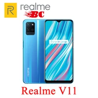 Original Realme V11 Mobile Phone 6GB RAM 128GB ROM 18W Fast Charger Android 10 0 6 5  1600x720 13 0MP Fast delivery