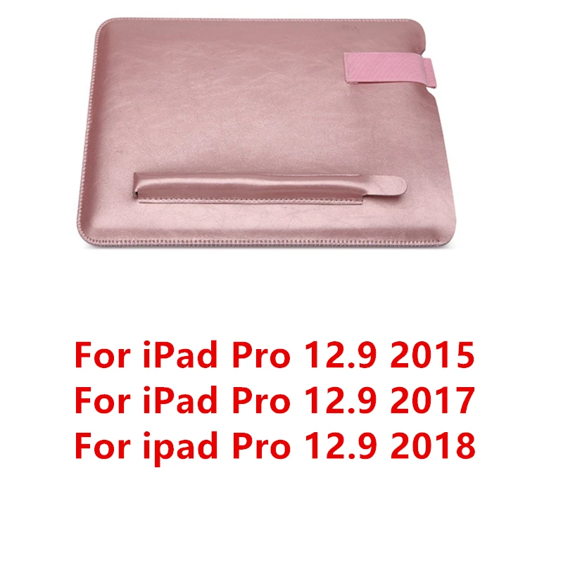 Премиум из искусственной кожи для iPad 9,7 чехол для планшета сумка для iPad Air 2 1 Pro 9,7 10,5 12,9 чехол с карандашом - Цвет: Rose Gold 12.9