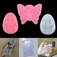 1pcs butterflies silicone mold pendant hairpin butterfly decoration epoxy resin mold for diy craft intersperse jewelry making