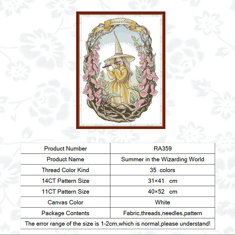 

Joy Sunday,Wizarding World cross stitch set,11CT Printed Fabric 14CT White Fabric,Cartoon pattern counted needlework embroidery