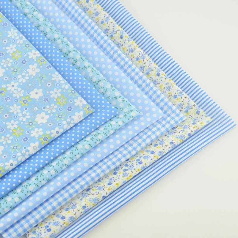 Mix 7 шт. хлопок Ткань различных Цвет прекрасный проверить Дизайн ремесел домашний