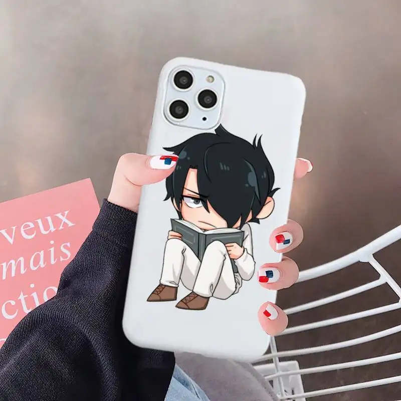 

The Promised Neverland japan anime Phone Case Candy Color for iPhone 6 7 8 11 12 s mini pro X XS XR MAX Plus